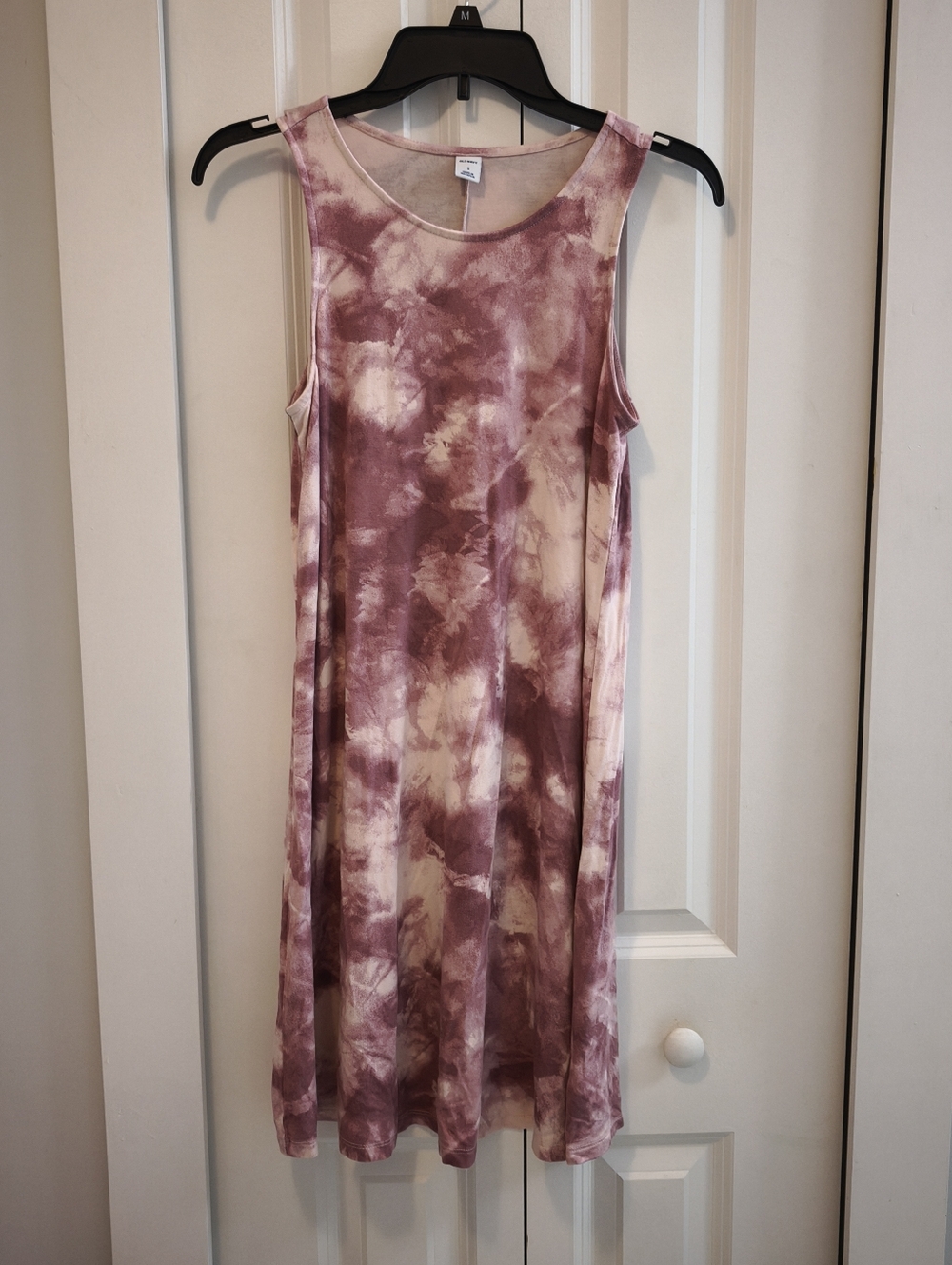 Old Navy Pink Tie Dye Sleeveless Swing Dress Small Casual Soft Stretch